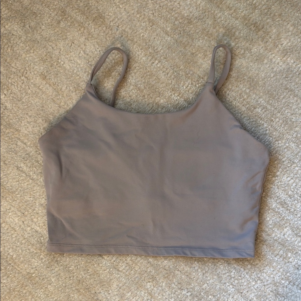 Gray Longline Sports Bra